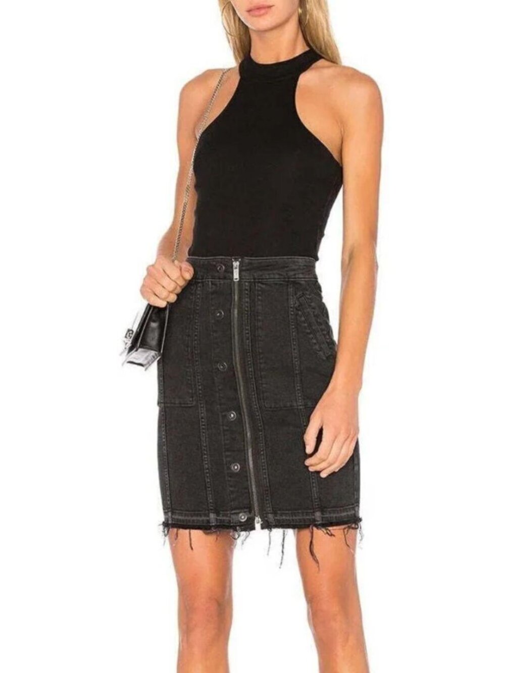 DL1961 Women's Black Skirt